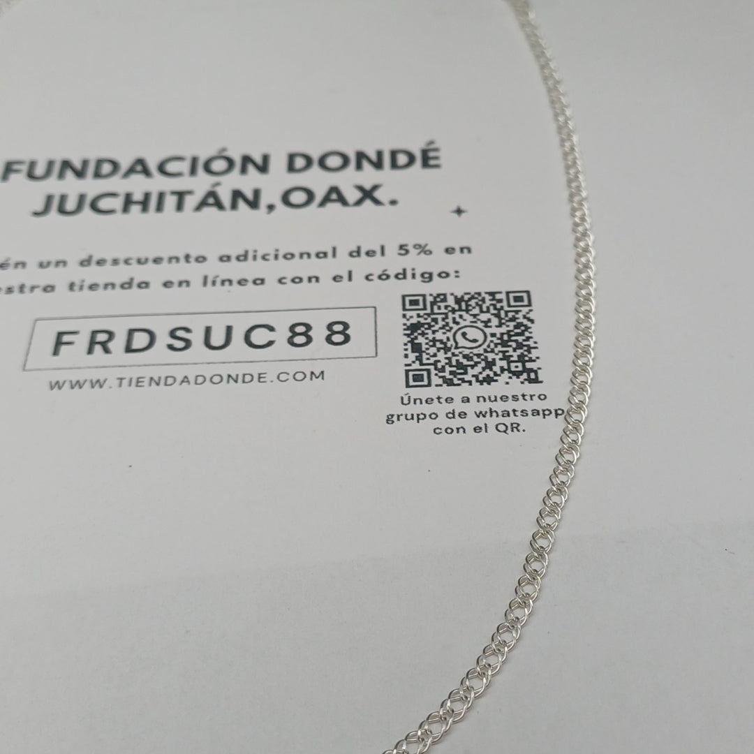 CADENA DOBLE ESLABON PLATA .925 45 CM 3.73 GR (NUEVO)