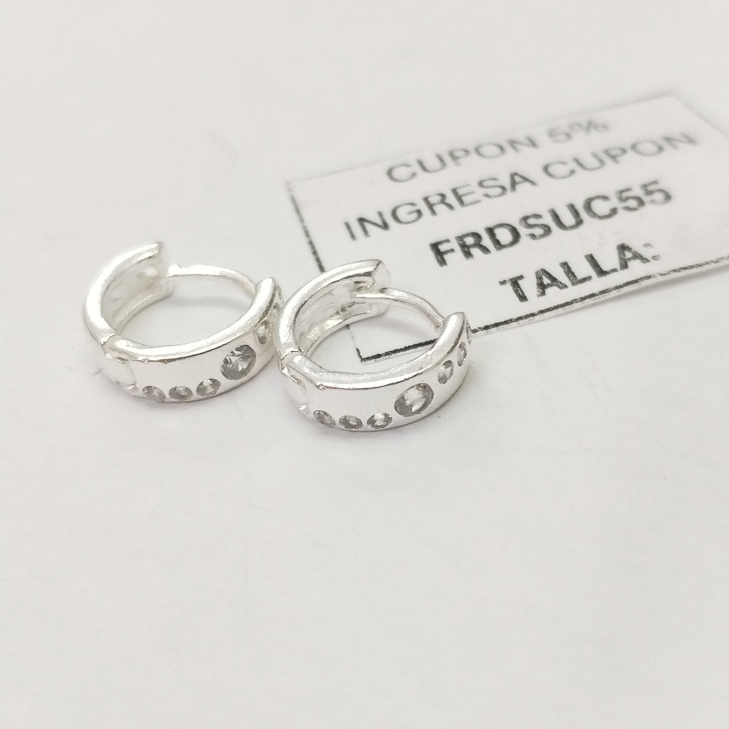 ARRACADAS C/CIRCONIAS PLATA .925 2.4 GR (NUEVO)