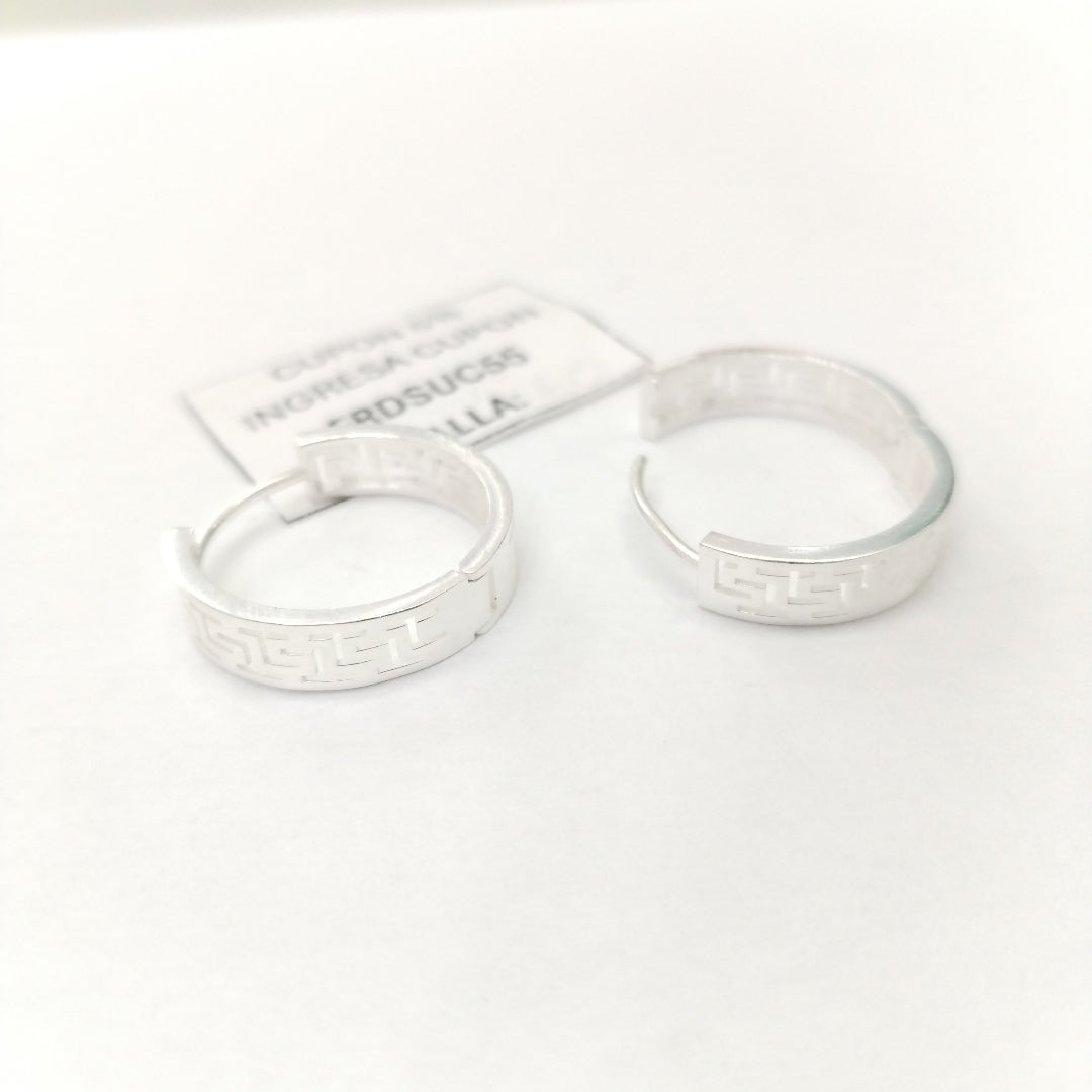 ARETES ARRACADAS GRECAS PLATA .925 4.13 GR (NUEVO)