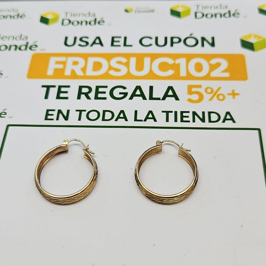 ARETES PAR ORO 10 K 3.1 GRMS (SEMINUEVO)