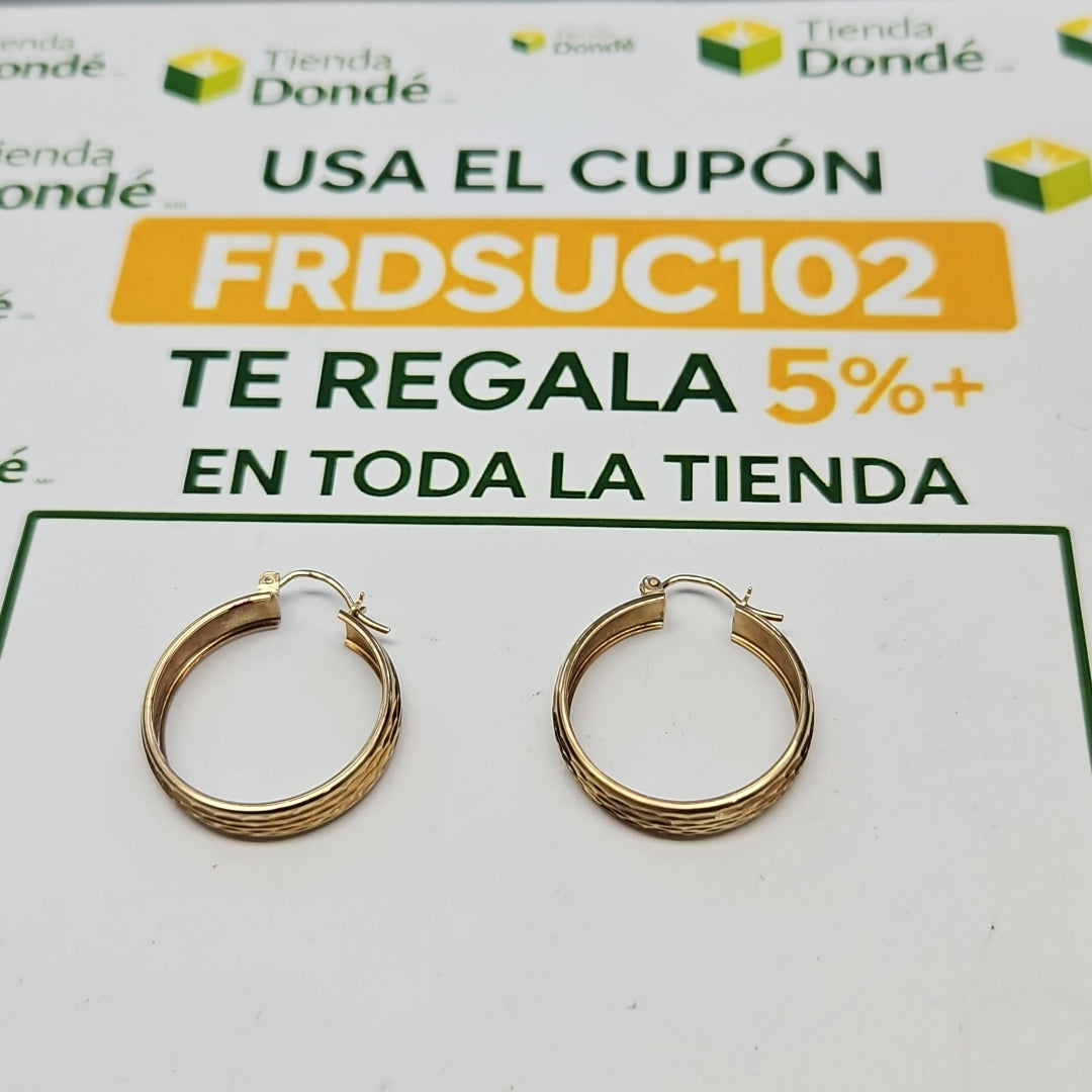 ARETES PAR ORO 10 K 3.1 GRMS (SEMINUEVO)
