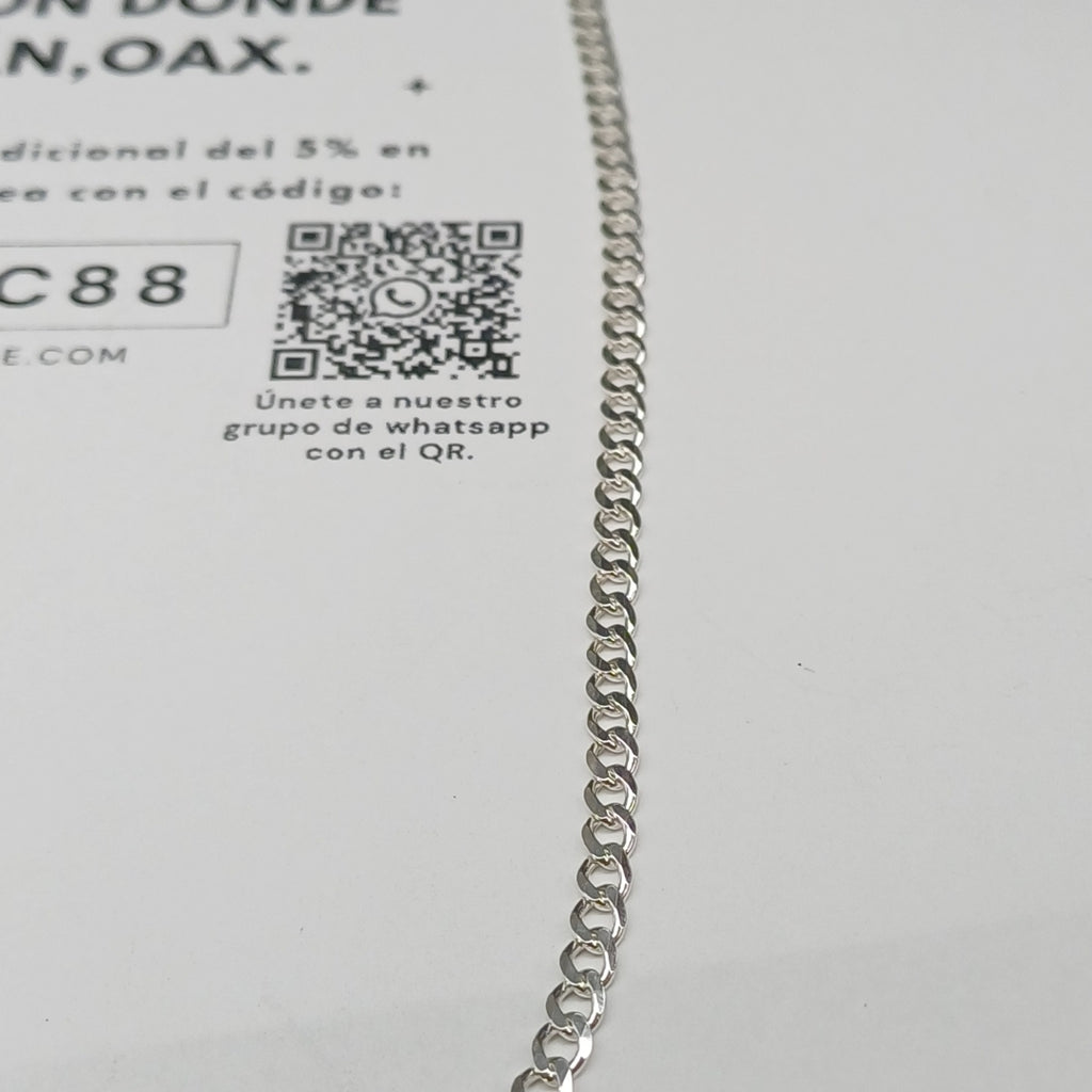 CADENA BARBADA PLATA .925 55 CM 8.52 GR (NUEVO)