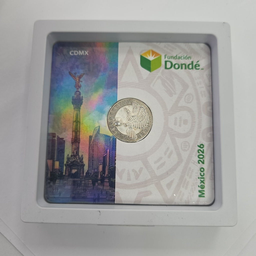 MEDALLA CONMEMORATIVA FRD FÚTBOL MOTIVO ÁGUILA PLATA .925 8.9 GR (NUEVO)
