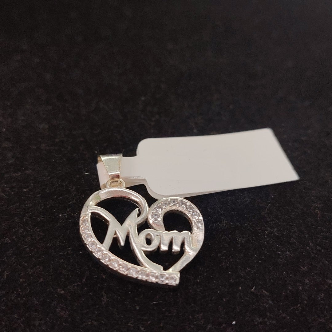 DIJE CORAZON C/CIRCONIAS PLATA .925 3.1 GR (NUEVO)