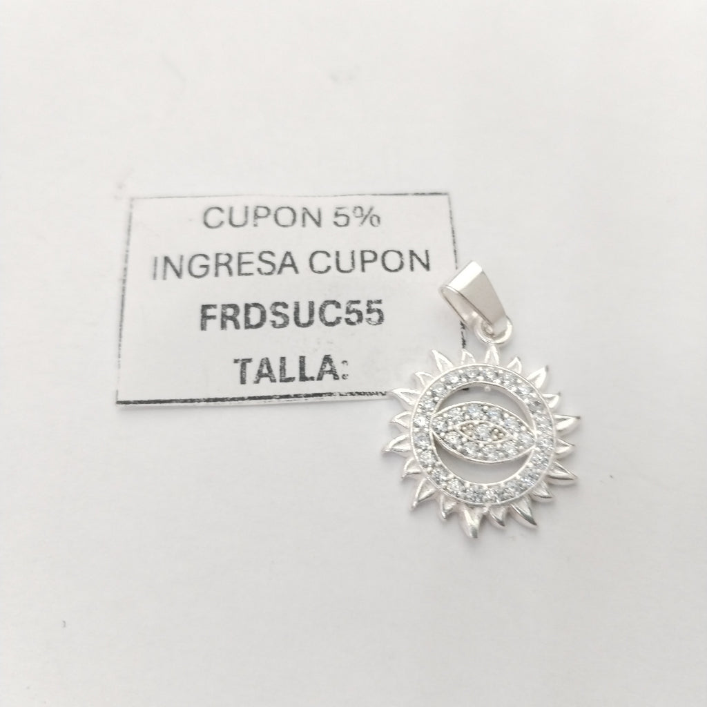 DIJE OJO MAGICO CON CIRCONIAS PLATA .925 1.9 GR (NUEVO)