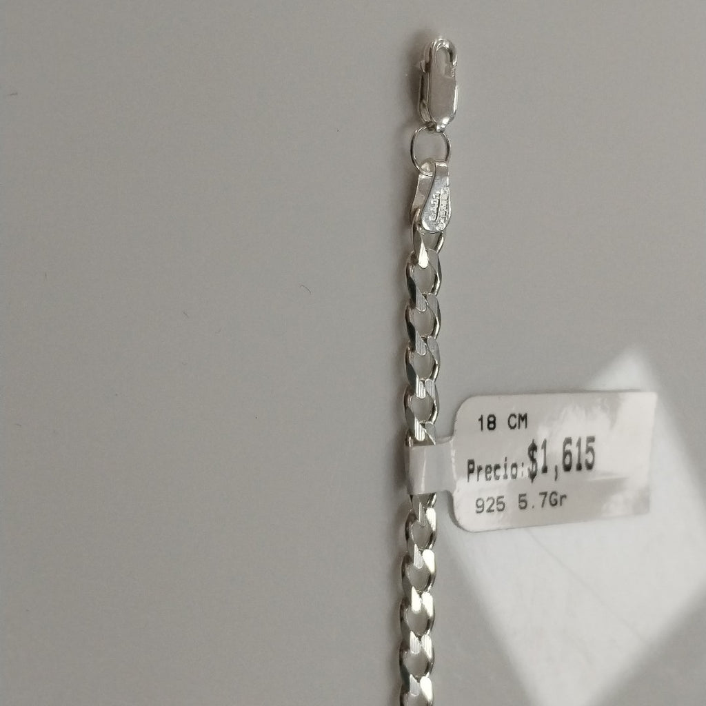 PULSERA BARBADA PLATA .925 18 CM 5.73 GR (NUEVO)