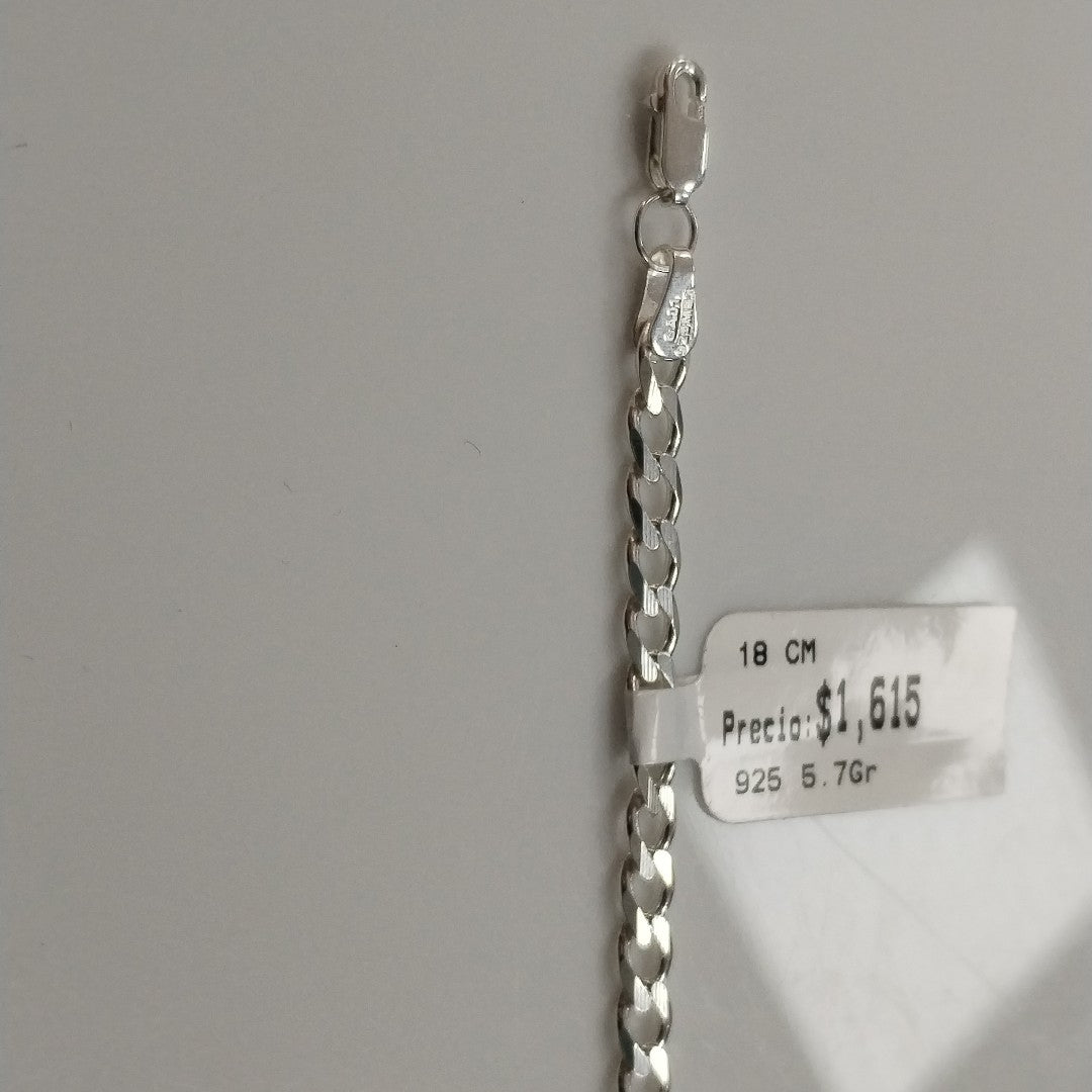 PULSERA BARBADA PLATA .925 18 CM 5.73 GR (NUEVO)
