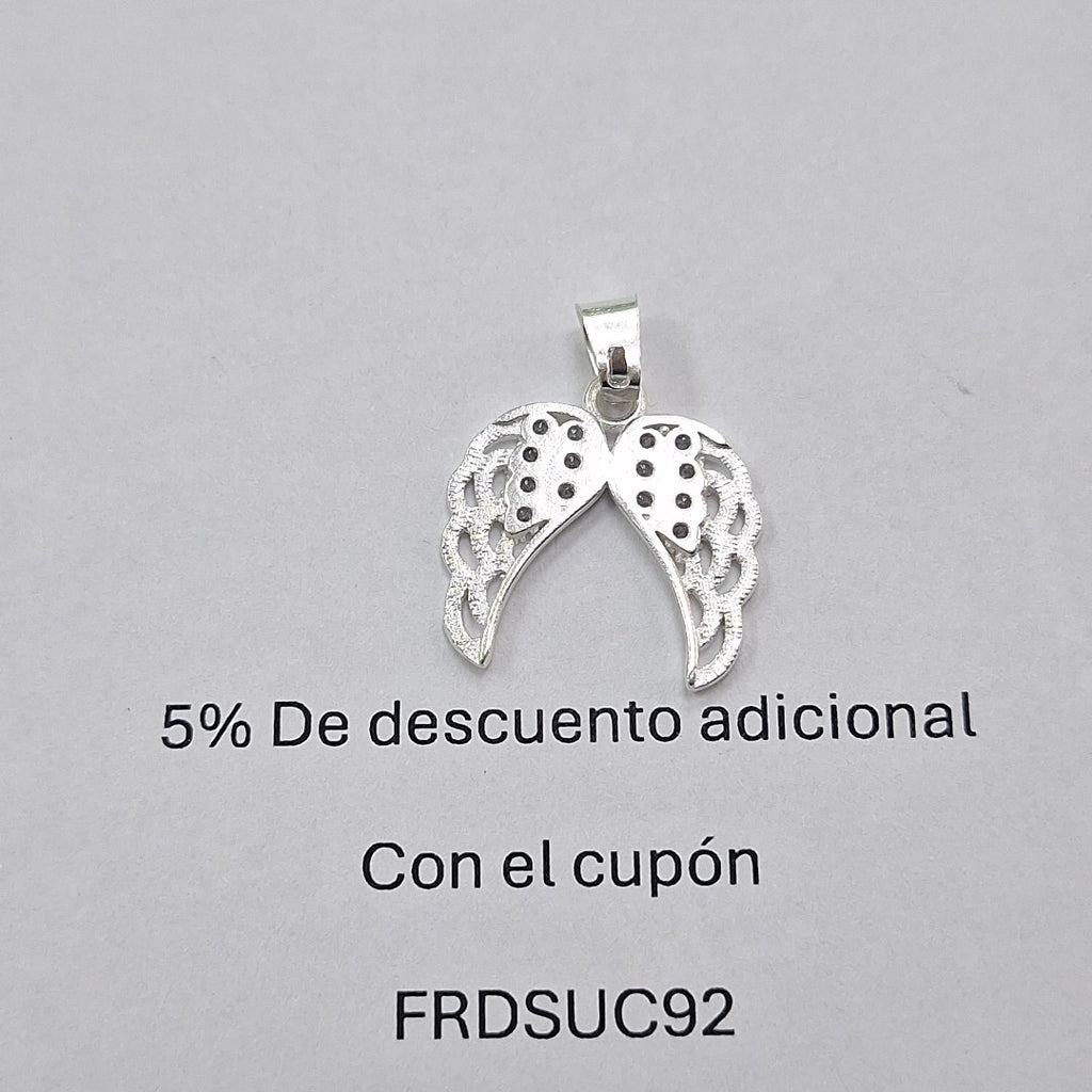DIJE ALAS C/CIRCONIAS PLATA .925 2.3 GR (NUEVO)