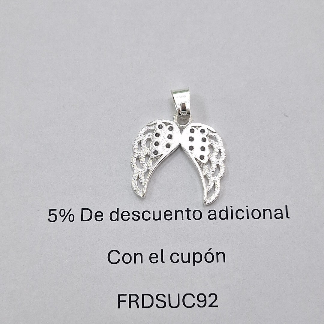 DIJE ALAS C/CIRCONIAS PLATA .925 2.3 GR (NUEVO)
