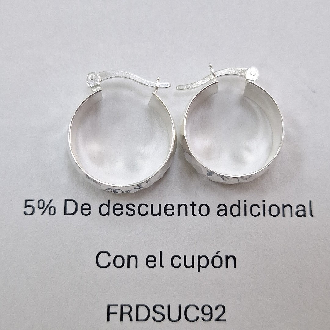 ARETES ARRACADAS FACETADAS PLATA .925 2.8 GR (NUEVO)