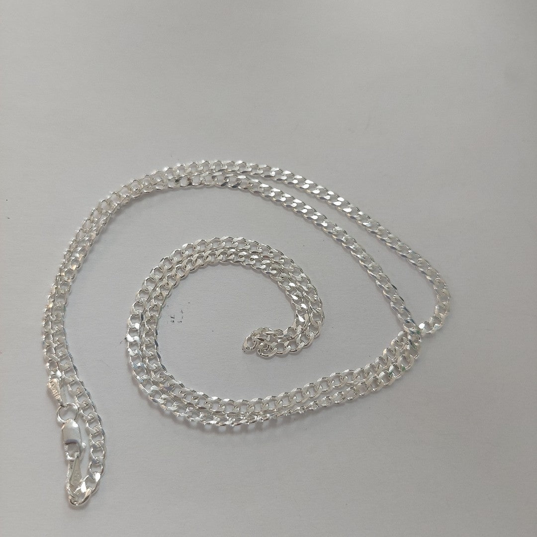 CADENA BARBADA PLATA .925 60 CM 9.52 GR (NUEVO)