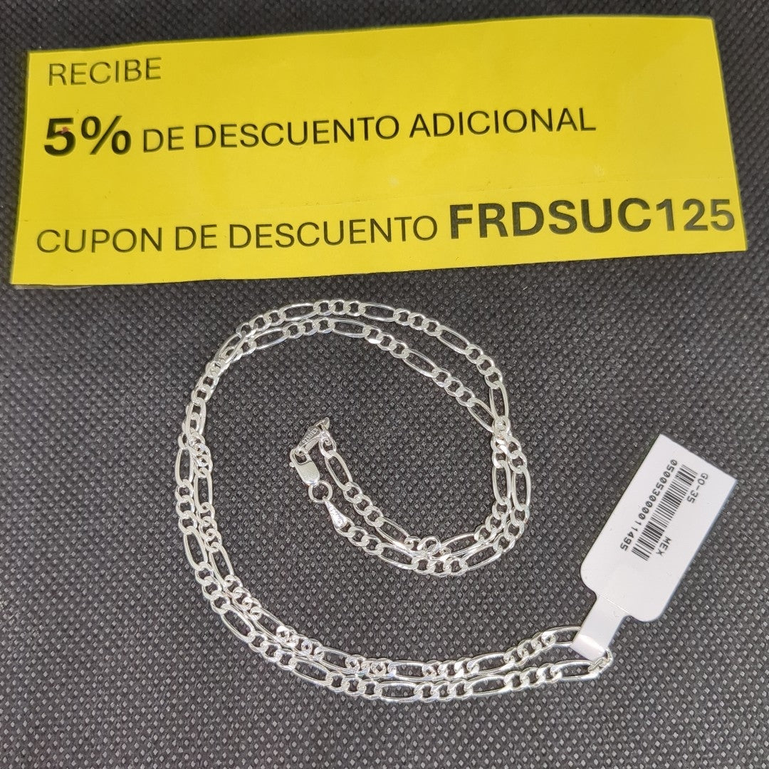 CADENA 3X1 PLATA .925 50 CM 6.82 GR (NUEVO)