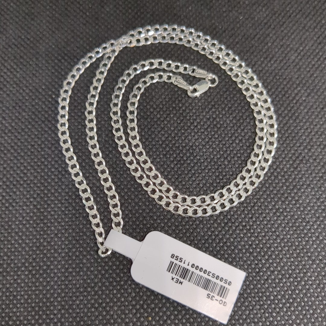CADENA BARBADA PLATA .925 50 CM 7.12 GR (NUEVO)