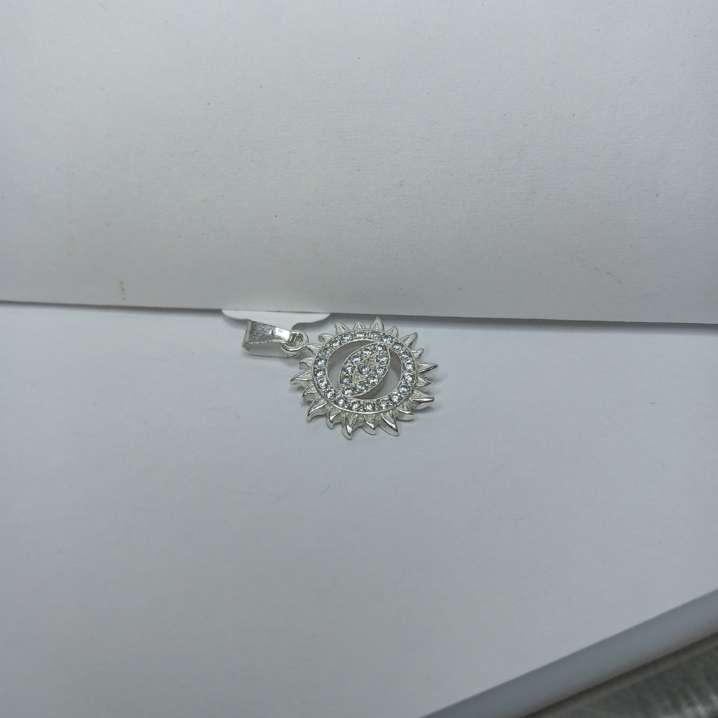 DIJE OJO MAGICO CON CIRCONIAS PLATA .925 2.1 GR (NUEVO)