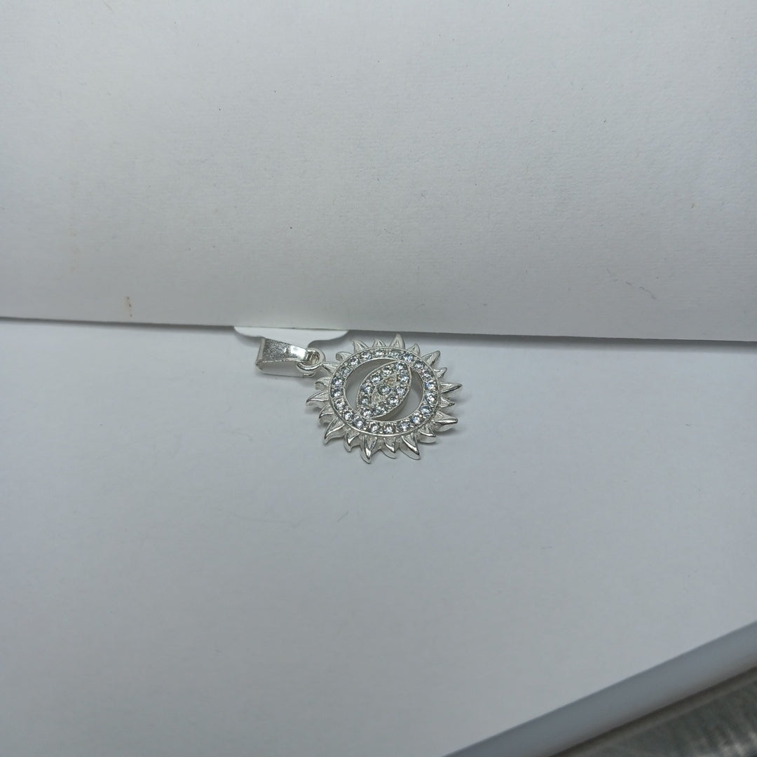 DIJE OJO MAGICO CON CIRCONIAS PLATA .925 2.1 GR (NUEVO)
