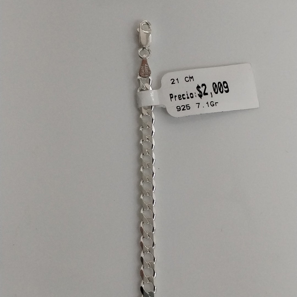 PULSERA BARBADA PLATA .925 21 CM 7.13 GR (NUEVO)
