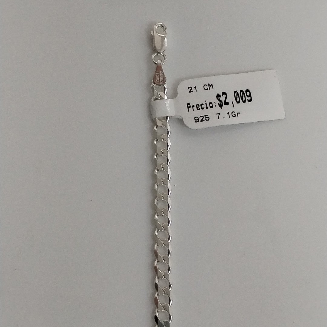 PULSERA BARBADA PLATA .925 21 CM 7.13 GR (NUEVO)