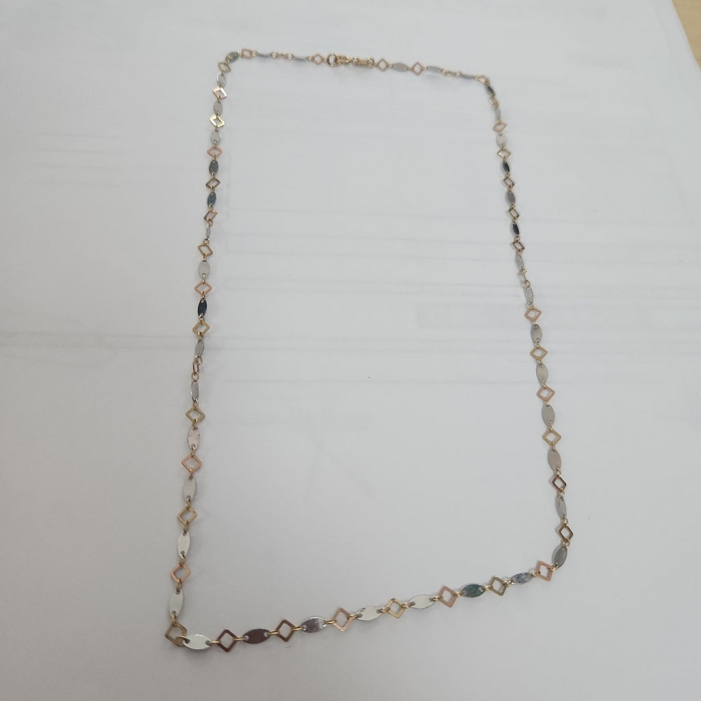 CADENA ORO COMBINADO 14 K 2.2 GRMS (SEMINUEVO)