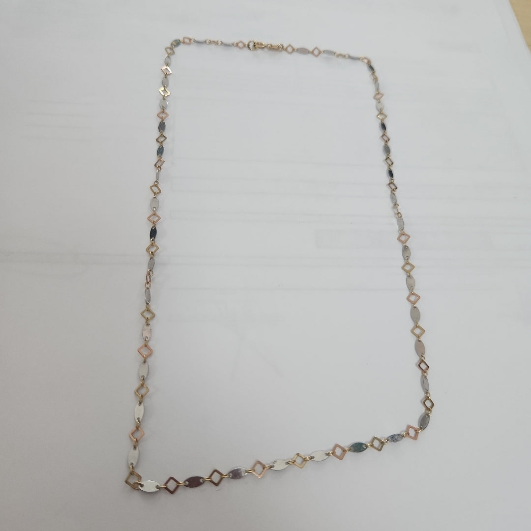 CADENA ORO COMBINADO 14 K 2.2 GRMS (SEMINUEVO)