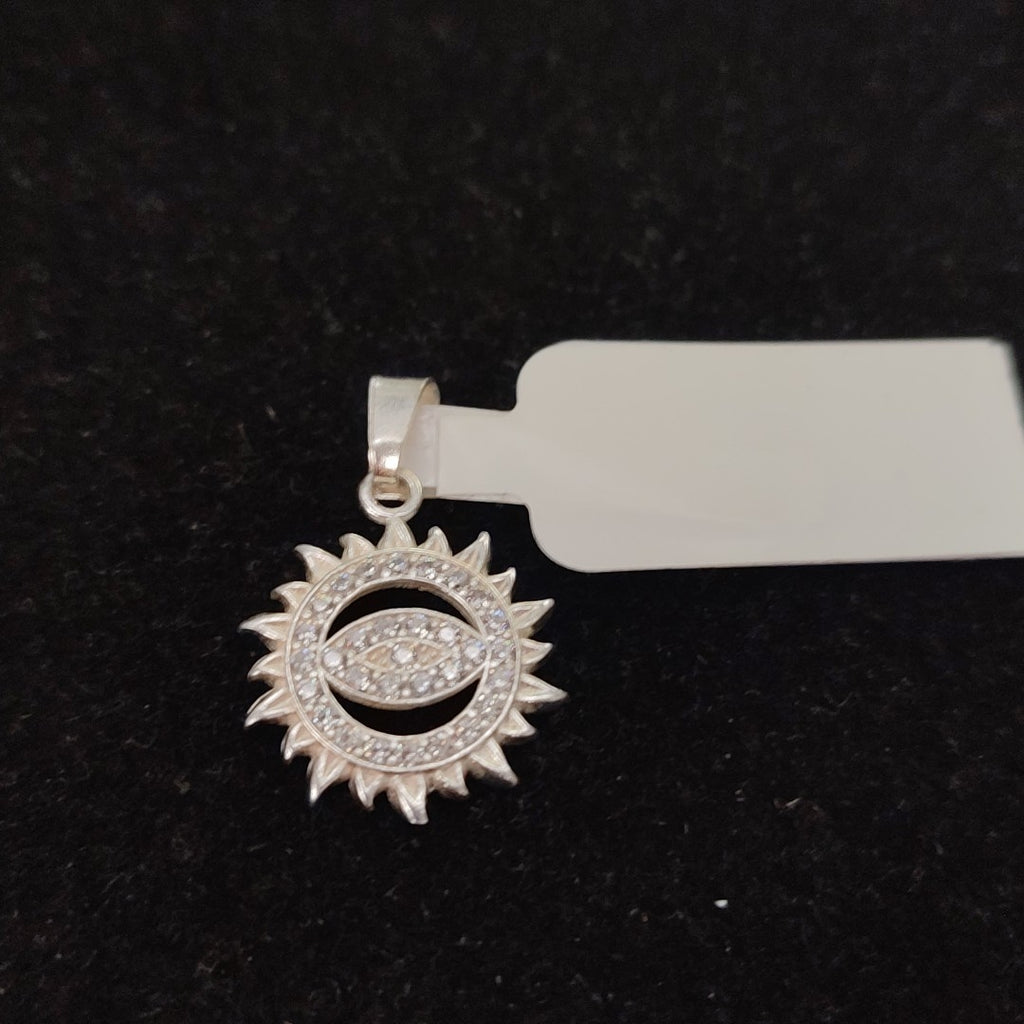 DIJE OJO MAGICO CON CIRCONIAS PLATA .925 1.9 GR (NUEVO)