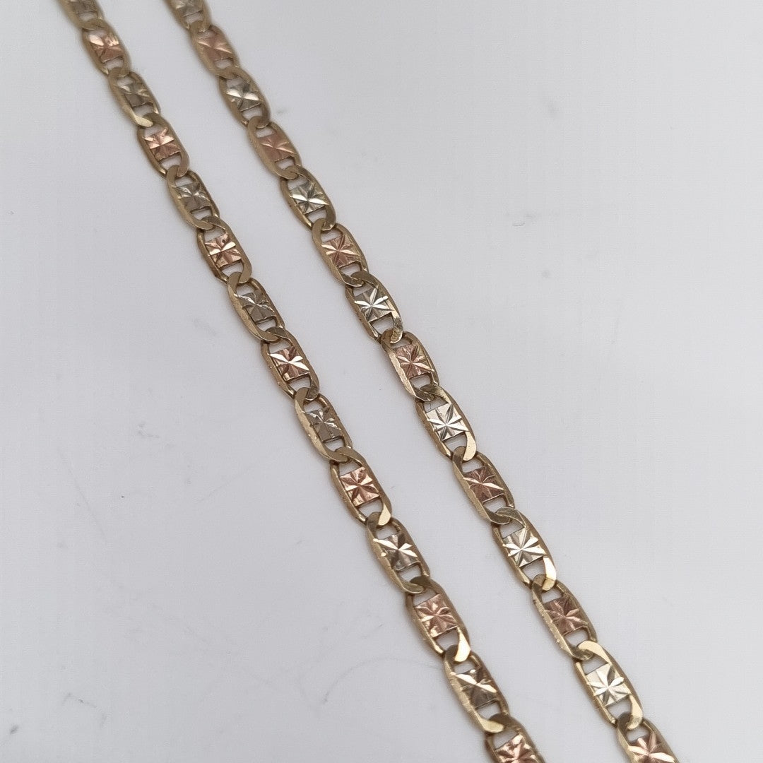CADENA ORO, ORO COMBINADO 10 K 3.1 GRMS (SEMINUEVO)