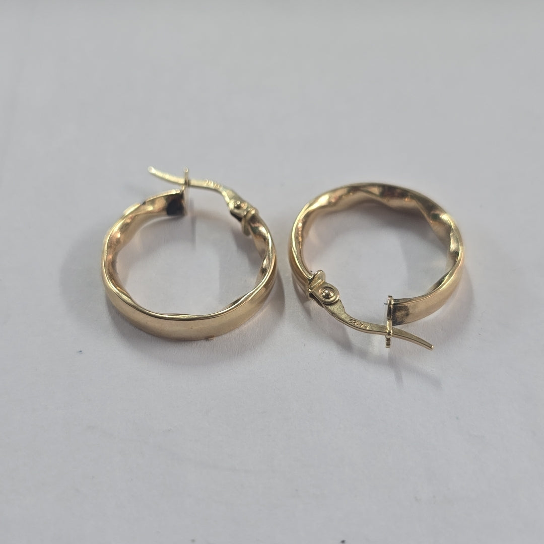 ARRACADAS PAR ORO 14 K 3.5 GRMS (SEMINUEVO)