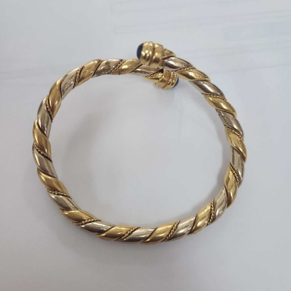PULSERA RIGIDA ORO COMBINADO 14 K 17.5 GRMS (SEMINUEVO)