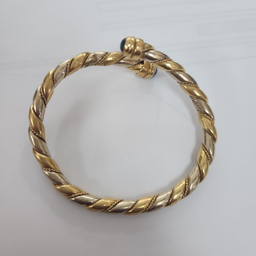 PULSERA RIGIDA ORO COMBINADO 14 K 17.5 GRMS (SEMINUEVO)