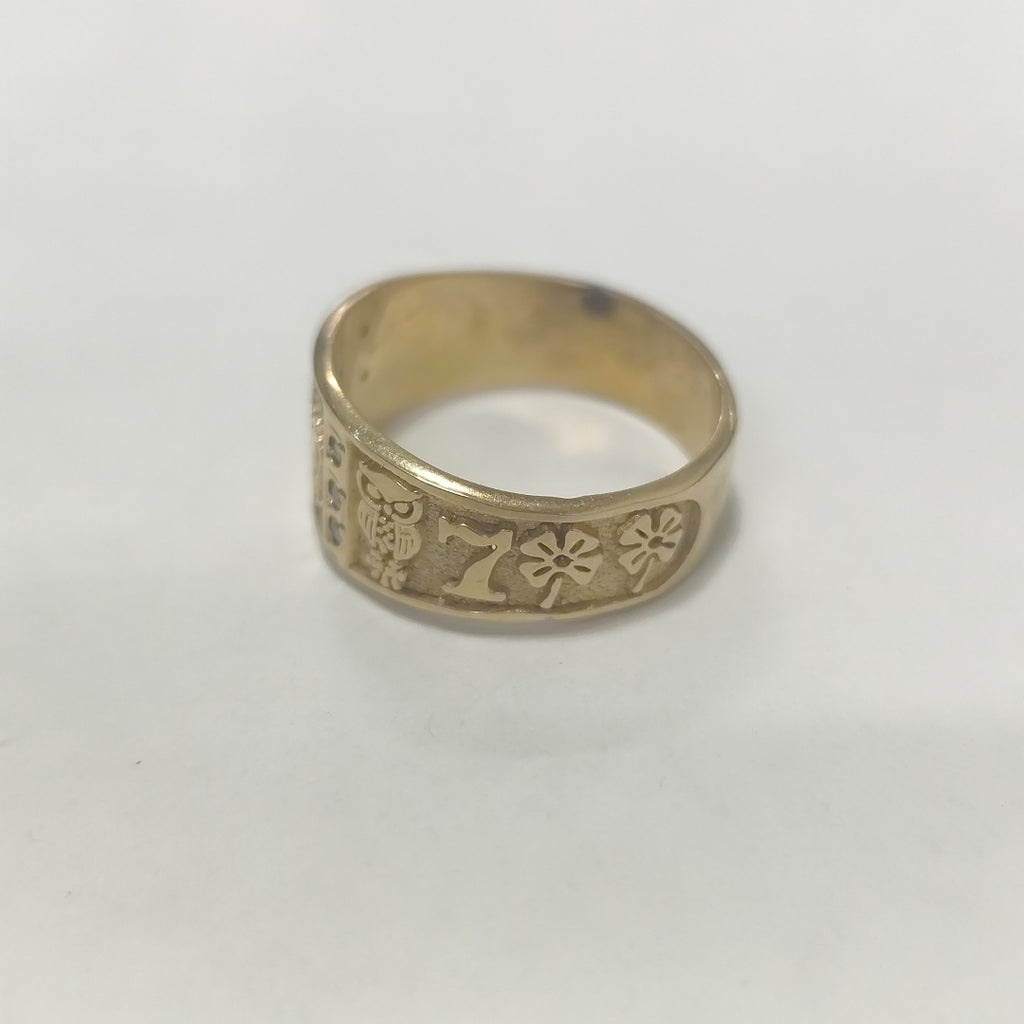 ARGOLLA DE LA SUERTE ORO 14 K 5.6 GRMS (SEMINUEVO)