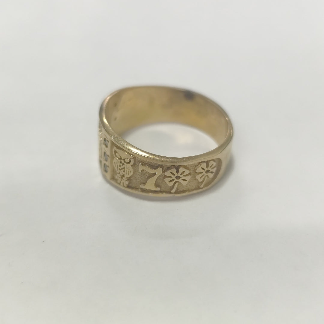 ARGOLLA DE LA SUERTE ORO 14 K 5.6 GRMS (SEMINUEVO)
