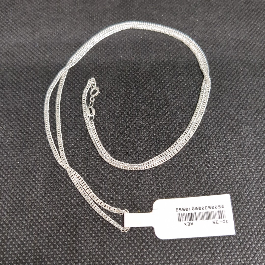 CADENA BARBADA PLATA .925 60 CM 5.02 GR (NUEVO)