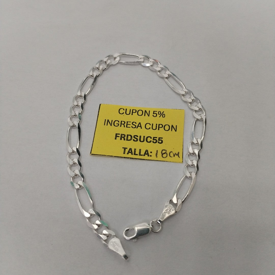 PULSERA 3X1 PLATA .925 18 CM 5.33 GR (NUEVO)