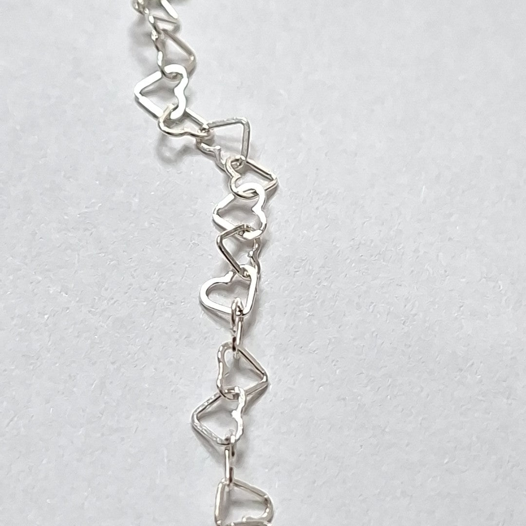 CADENA CORAZONES PLATA .925 60 CM 3.02 GR (NUEVO)