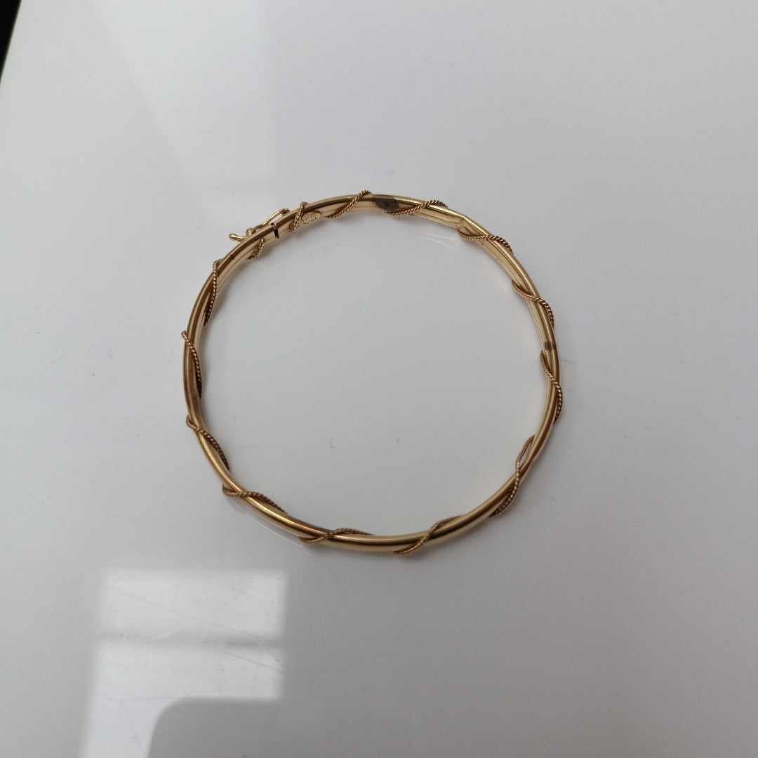 PULSERA RIGIDA ORO 14 K 5.6 GRMS (SEMINUEVO)
