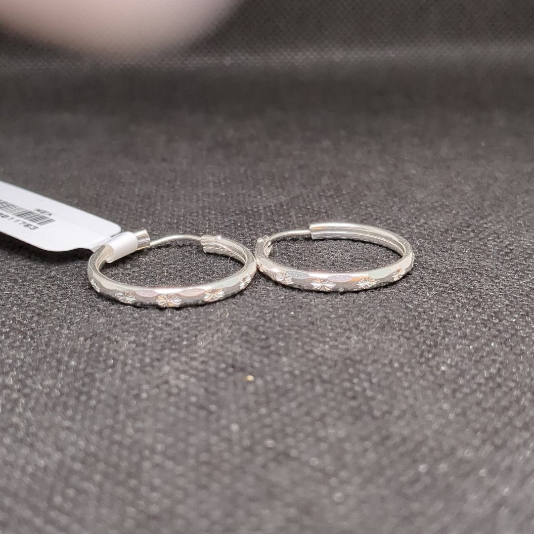 PAR ARRACADAS FACETADA PLATA .925 2.1 GR (NUEVO)