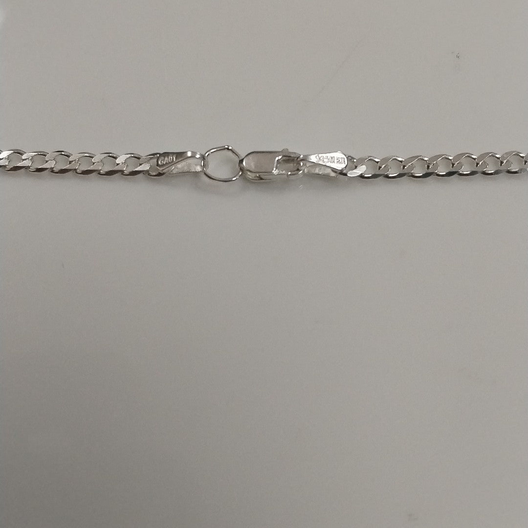 CADENA BARBADA PLATA .925 55 CM 8.02 GR (NUEVO)