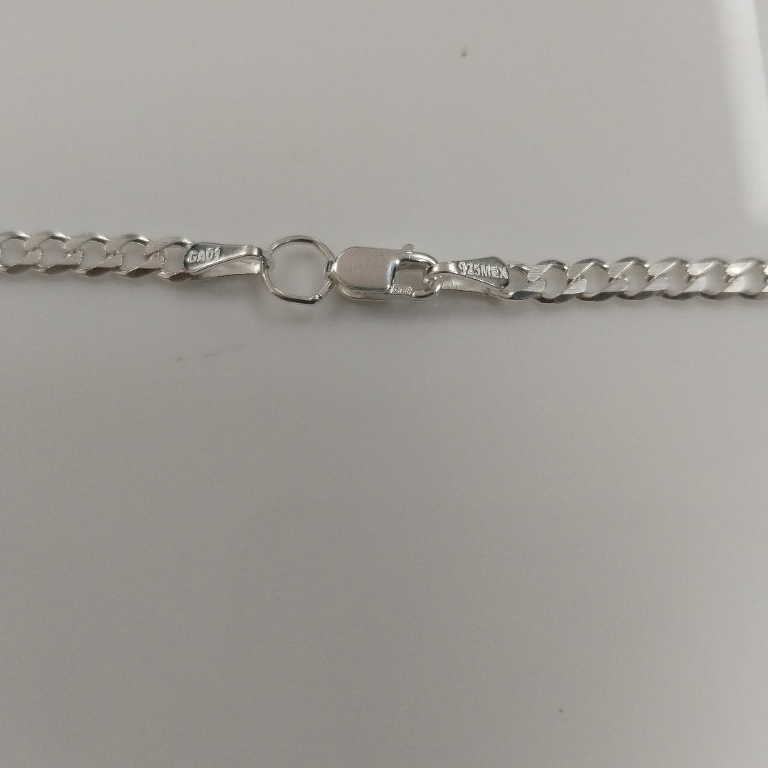 CADENA BARBADA PLATA .925 55 CM 8.02 GR (NUEVO)