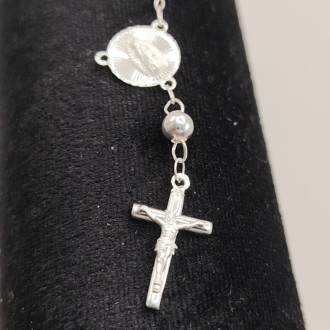 PULSERA TIPO ROSARIO PLATA .925 18 CM 4.02 GR (NUEVO)
