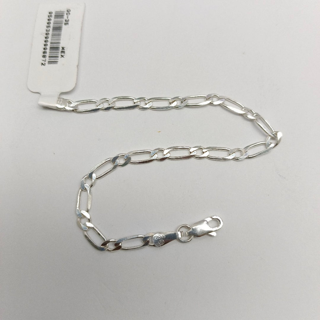 PULSERA TEJIDO 1X1 PLATA .925 18 CM 3.5 GR (NUEVO)