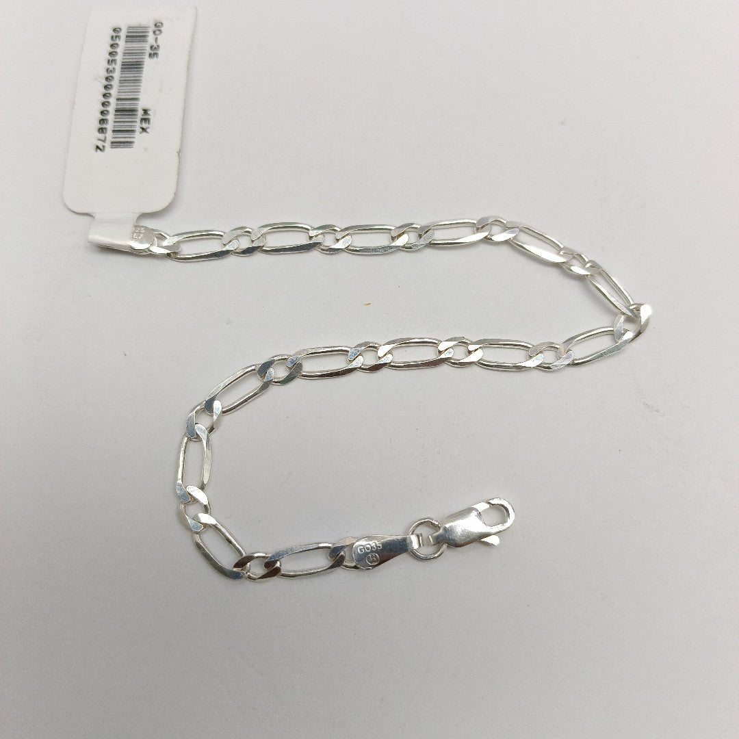 PULSERA TEJIDO 1X1 PLATA .925 18 CM 3.5 GR (NUEVO)