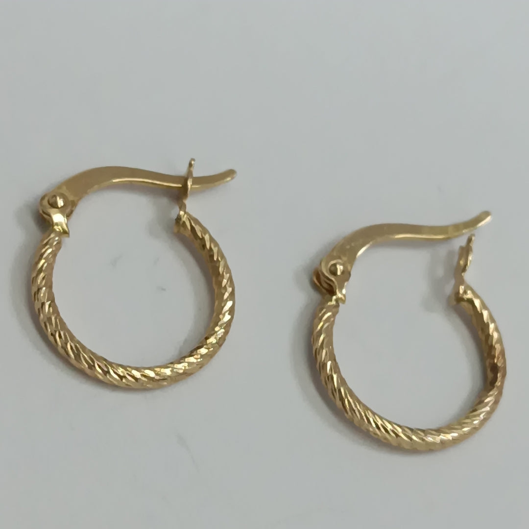 ARRACADAS PAR ORO 14 K 0.9 GRMS (SEMINUEVO)
