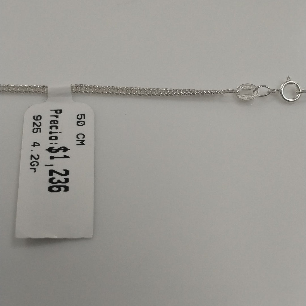 CADENA BARBADA PLATA .925 50 CM 4.22 GR (NUEVO)