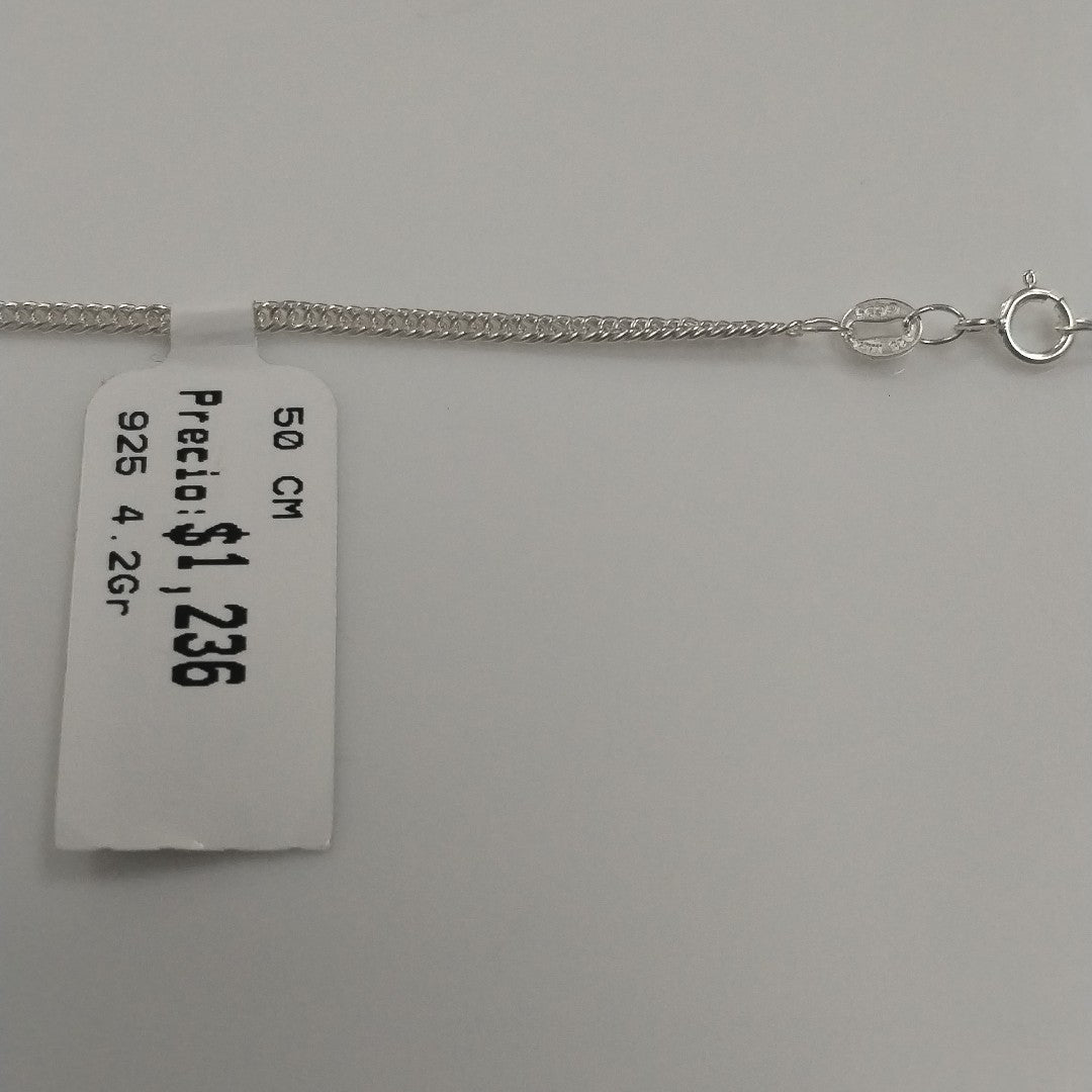 CADENA BARBADA PLATA .925 50 CM 4.22 GR (NUEVO)