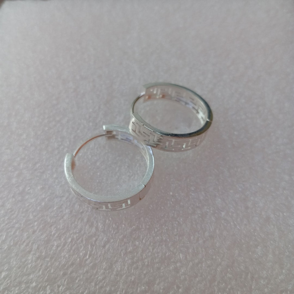 ARETES ARRACADAS GRECAS PLATA .925 4.13 GR (NUEVO)