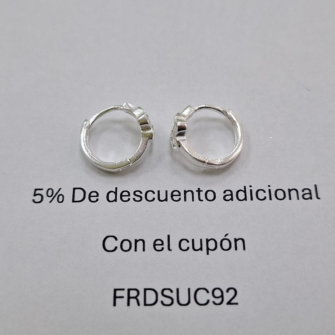 ARRACADAS C/CIRCONIAS PLATA .925 1.9 GR (NUEVO)