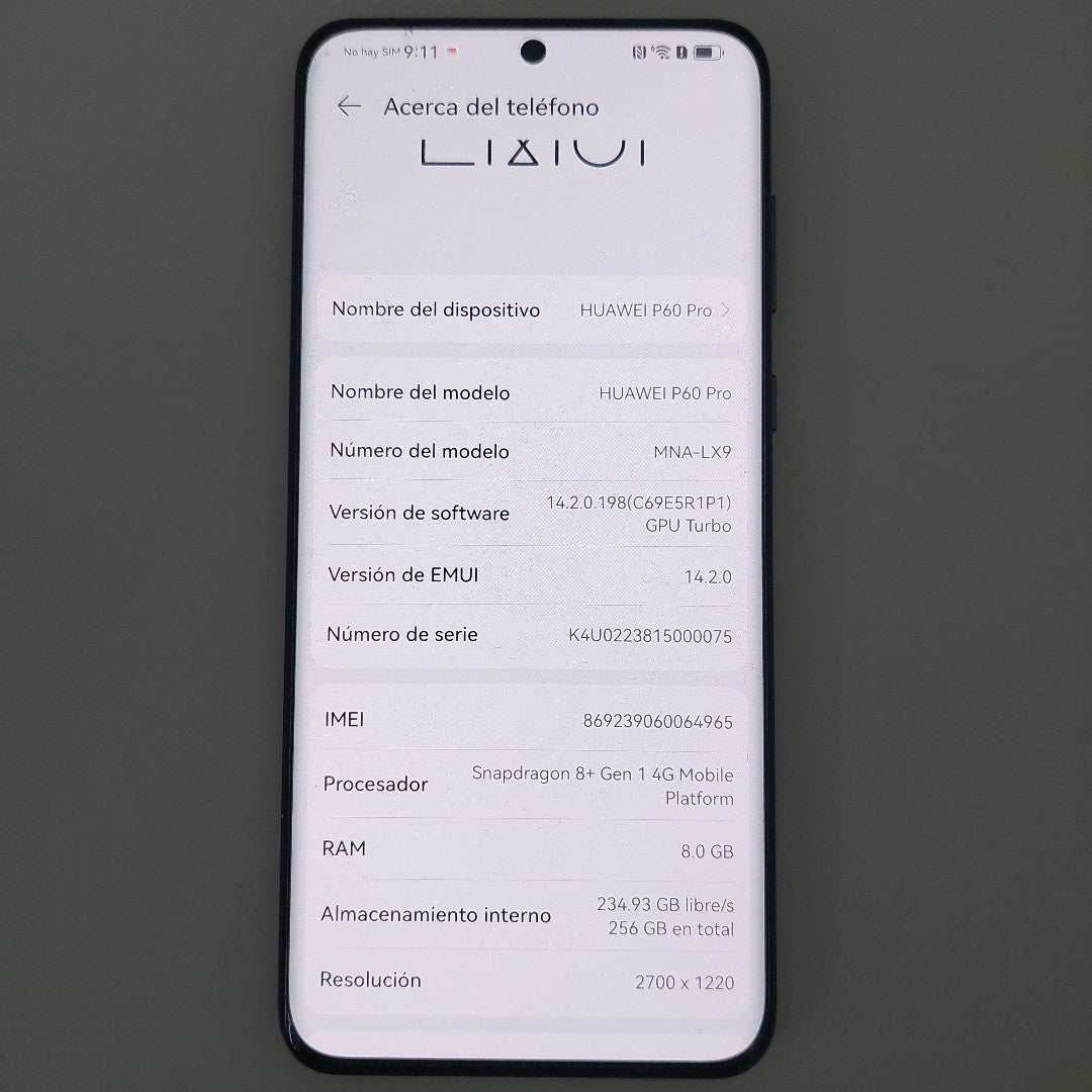 CELULAR HUAWEI P60 PRO MNA-LX9 (2023) 256 GB 8 GB RAM (SEMINUEVO)