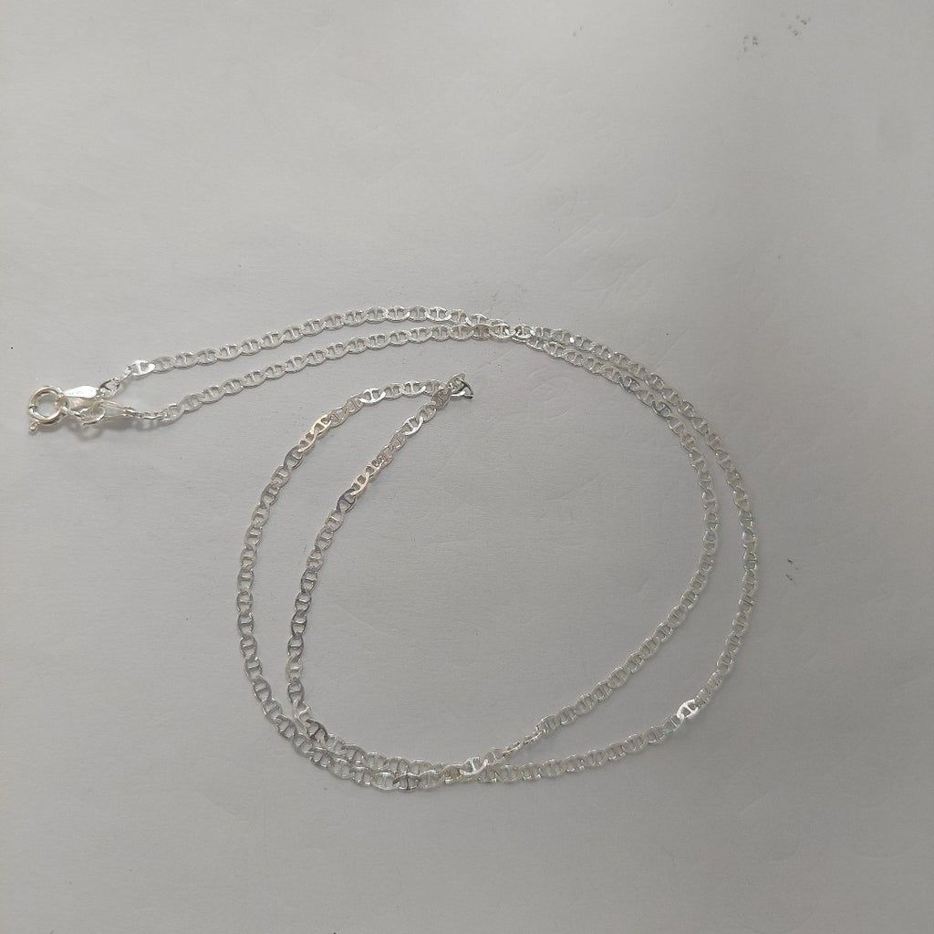 CADENA TEJIDO GUCHI PLATA .925 55 CM 3.5 GR (NUEVO)