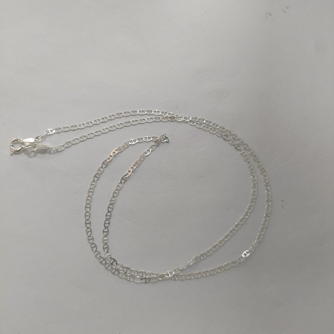 CADENA TEJIDO GUCHI PLATA .925 55 CM 3.5 GR (NUEVO)