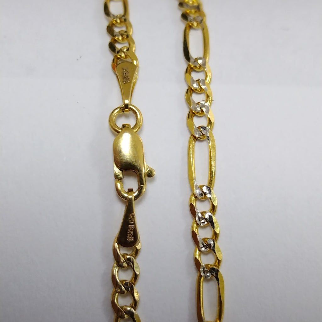 CADENAS 3X1 DIAMANTADA ORO 14K 55 CM 8.5 GR (NUEVO)