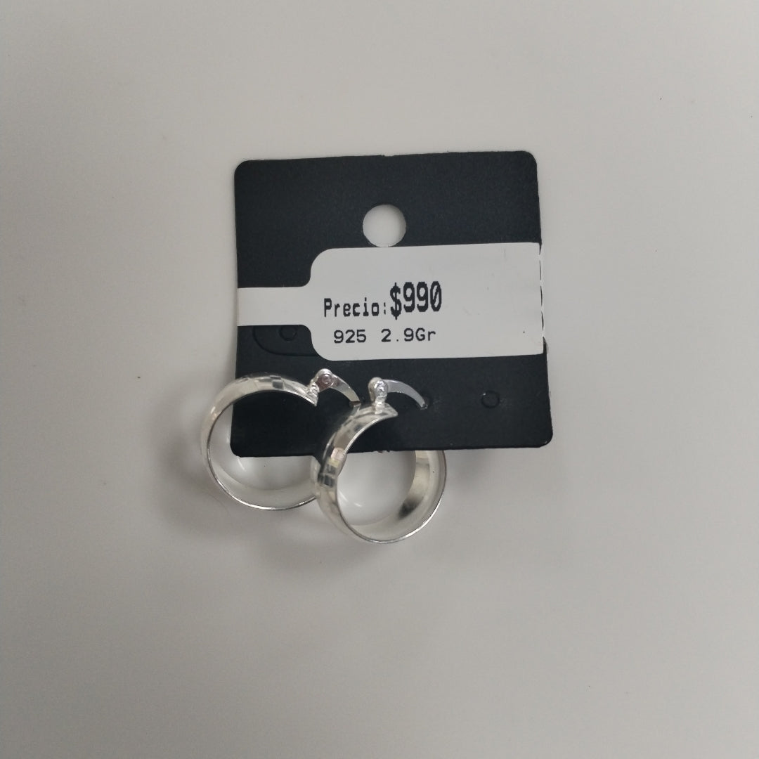 ARETES ARRACADAS FACETADAS PLATA .925 2.9 GR (NUEVO)